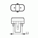 Kompaktlysrör PL-S 2-stift G23