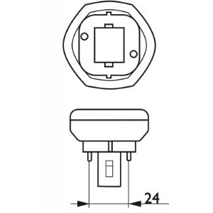 Kompaktlysrör PL-T 2-stift GX24d