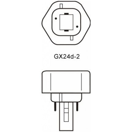 Kompaktlysrör PL-T 2-stift GX24d