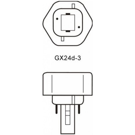 Kompaktlysrör PL-T 2-stift GX24d